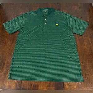 Masters Green Striped Golf Polo Shirt Amen Corner Augusta National Men’s Size XL